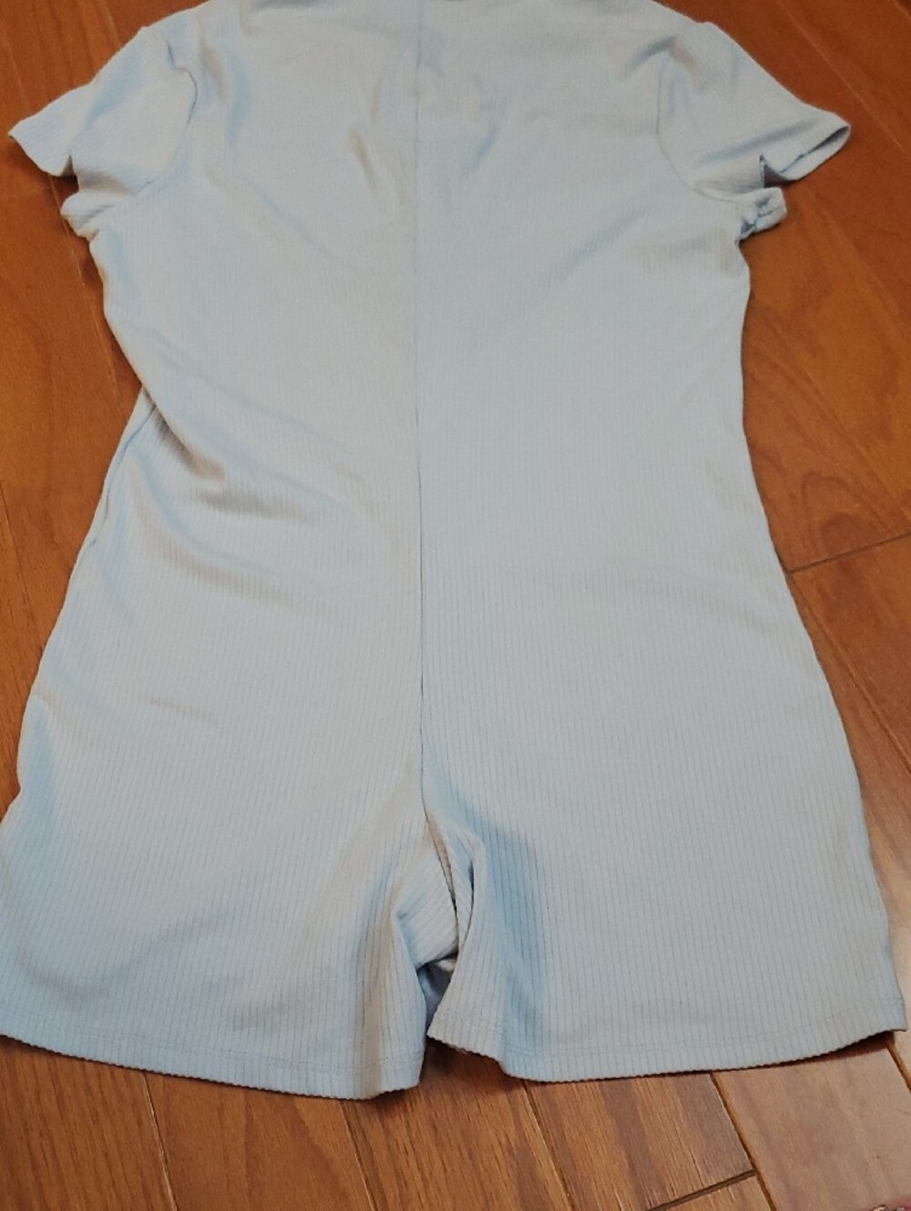 Love Tree Romper Ribbed Light Blue Size Large - Picture 9 of 9